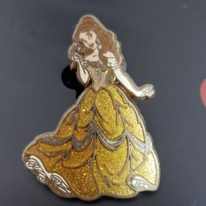 Disney Princess Belle Gold Glitter Gown Enamel Pin (2012) – Preowned